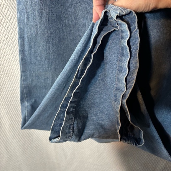 SEZANE sz 40 Light Wash Wide Leg Trouser Style Jeans High Rise - Picture 7 of 12